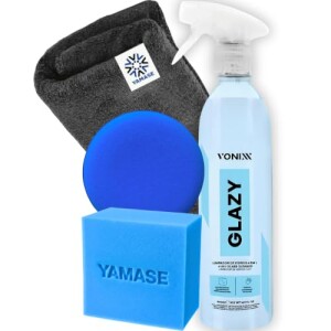 Glazy 500ml Vonixx Limpador Restaurador Vidros 4 Em 1 Redutor Atrito Pano 40x40 Js Aplicador de Espuma