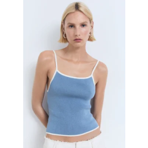 Regata Mango Ajustada Brunitu Azul