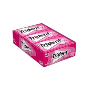 Chiclete Trident Tutti-frutti Sem Açúcar - Caixa com 21 unid. de 8g
