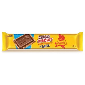 Biscoito com Chocolate Chocobiscuit GAROTO ao Leite 78g
