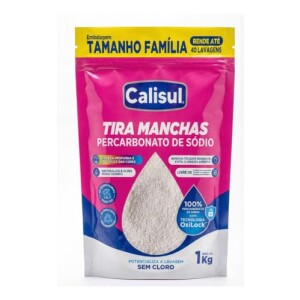 Percarbonato De Sódio 1kg 100% Puro Tira Manchas Em Pó Sem Cloro, Biodegradável E Seguro Para Roupas Brancas, Coloridas E Limpeza Domés