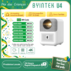 Projetor Smart BYINTEK LOVE U4 1080p Nativo com Suporte 4K WiFi NetflixYouTube e Som Hi-Fi