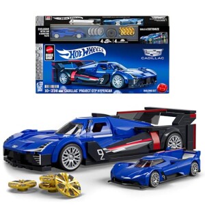 Veículo Mattel Brick Shop Speed Cadillac Project GTP Hypercar Modelo de montar com aprox 14 cm Recomendado para cria