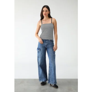 Regata GAP Ajustada Listrada Off-White