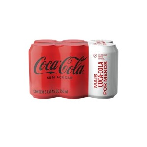 Pack de Coca-Cola sem Açúcar 350Ml 6 unidades