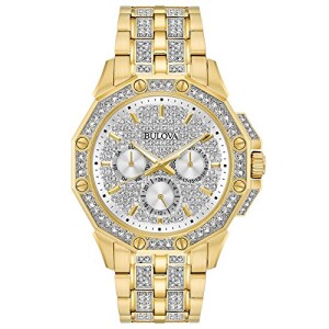 Relógio Masculino Bulova 98C126 Swarovski Crystal Pave Pulseira