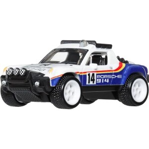 Hot Wheels Collector Porsche 914 Safari, miniatura Car Culture 7 cm, MetalMetal, pneus Real Riders e embalagem de exposição.