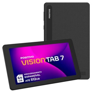 Tablet Positivo Vision TAB 7 - Processador Octa-Core 3GB RAM 64GB Armazenamento Tela 7 IPS Bateria 3100mAh Android