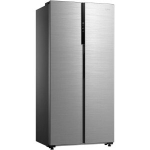 Refrigerador Side By Side 442L Inverter Cor Inox Conectada Midea MDRS598FGA042-220v