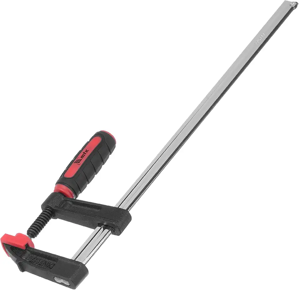 MTX Grampo para Carpinteiro Tipo Sargento 150 × 50 × 210 mm – Aço Carbono, Mordentes Antimarca e Braço Deslizante