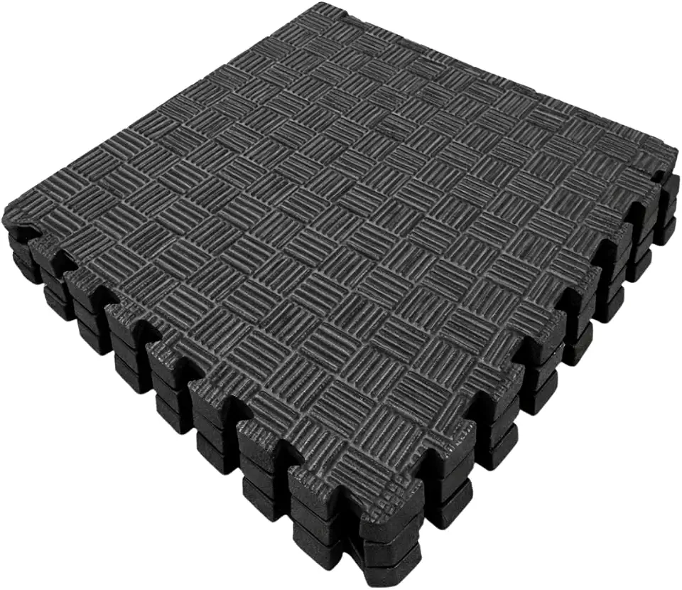 Kit Tatame EVA Premium 50x50cm 1cm Espessura Antiderrapante – Tapete Academia, Crossfit, Lutas, Yoga e Área Infantil – Encaixe Intertravado (4, 8 ou 12 Peças)