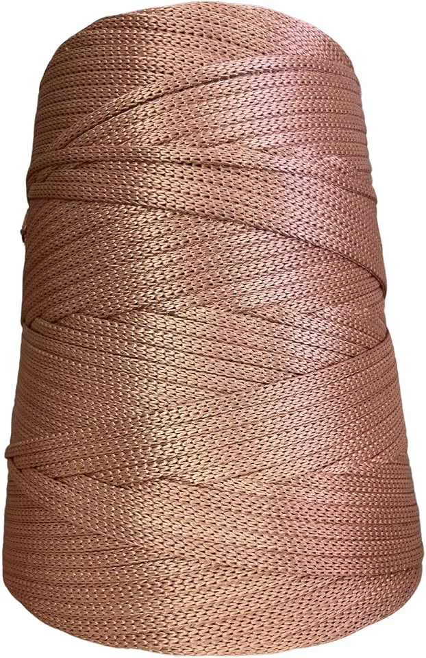 Fio Náutico Cordão 5mm: 500g – Ideal para Crochê, Tricô, Macramê e Artesanato – 100% Polipropileno – Bastos e Bazani (Tabaco)