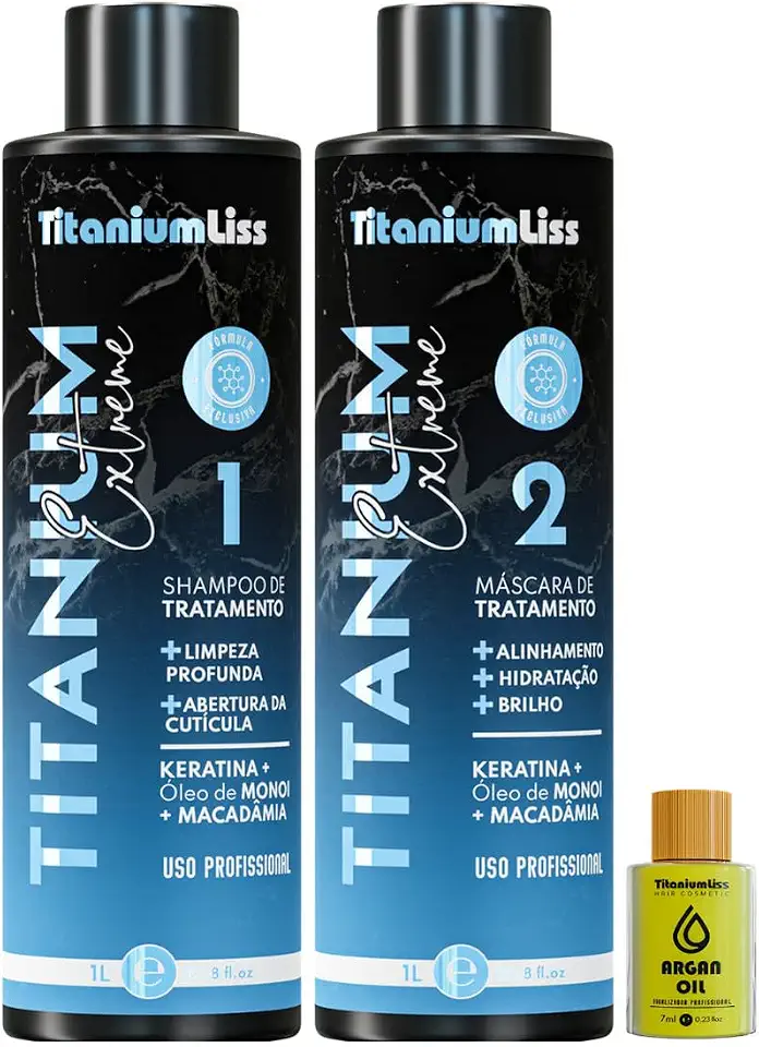 Kit Progressiva Extreme Titanium 2x300ml + Argan