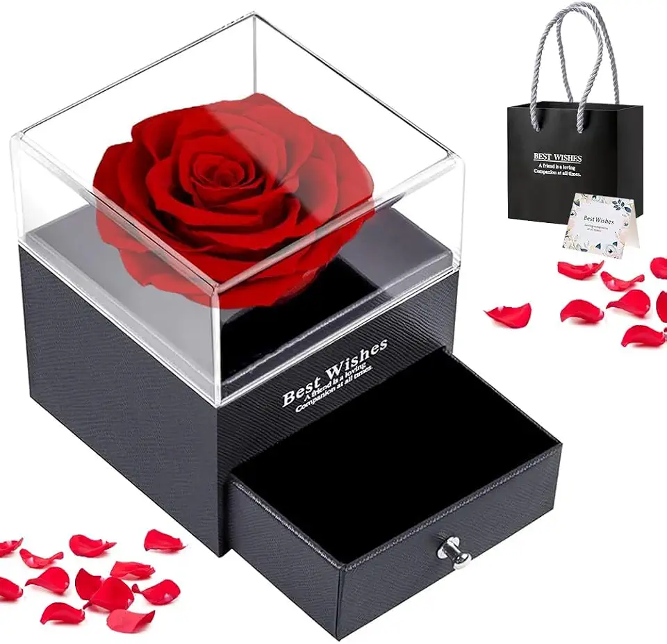 Rosa Eterna, Caixa De Presente Dia Dos Namorados, Presente Feminino,Flor, Namorada, Dia Dos Namorados