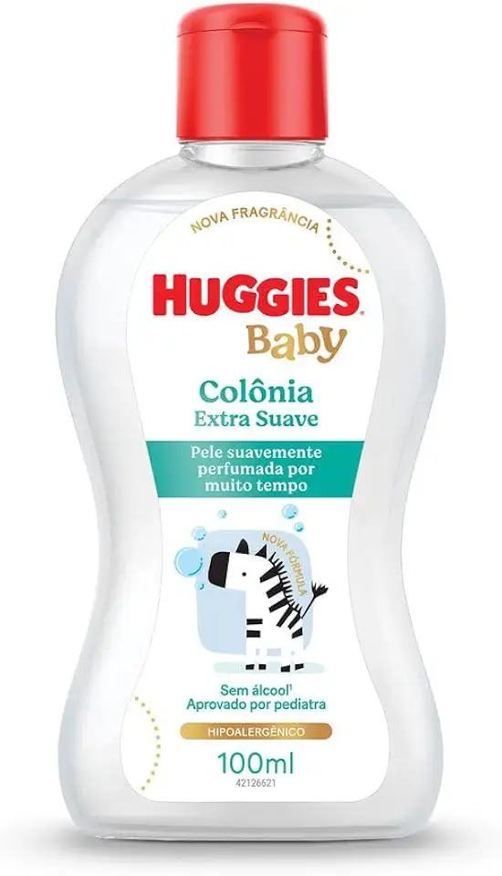 Colônia Huggies Extra Suave Sem Álcool Hipoalergênica 100 ml