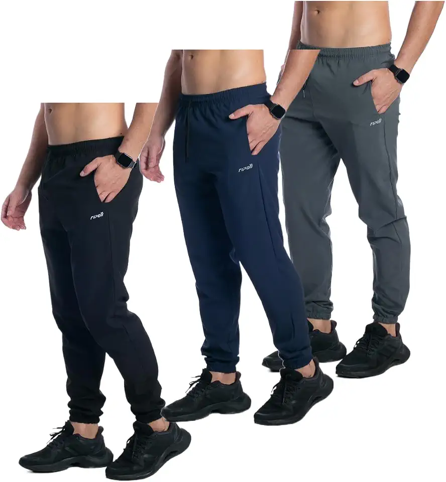 Calça Tactel Elastano Jogger Masculina Corta Vento Treino Academia Esportiva