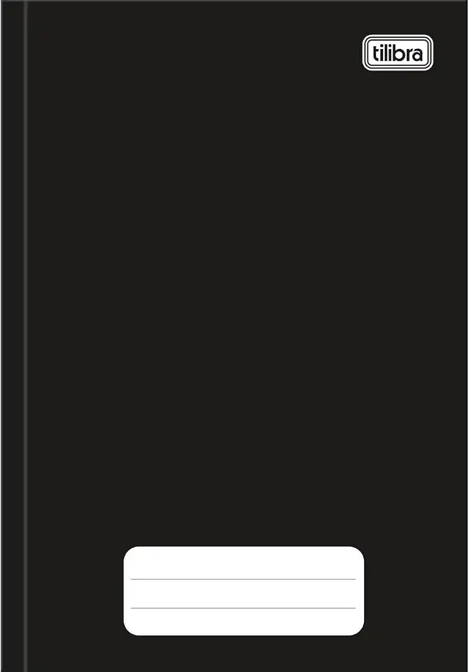 Tilibra - Caderno Brochura Capa Dura 1/4 Pequeno, Pepper 14x20cm, Preto, 80 Folhas