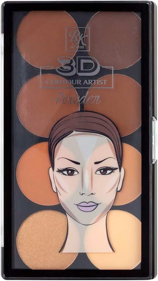 Rk By Kiss 3D Paleta Contour Artist Pó Médium Dark