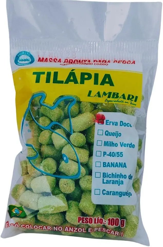 Isca Pronta Para Tilápia (3 unidades de 100 gr) Sabor Sortido