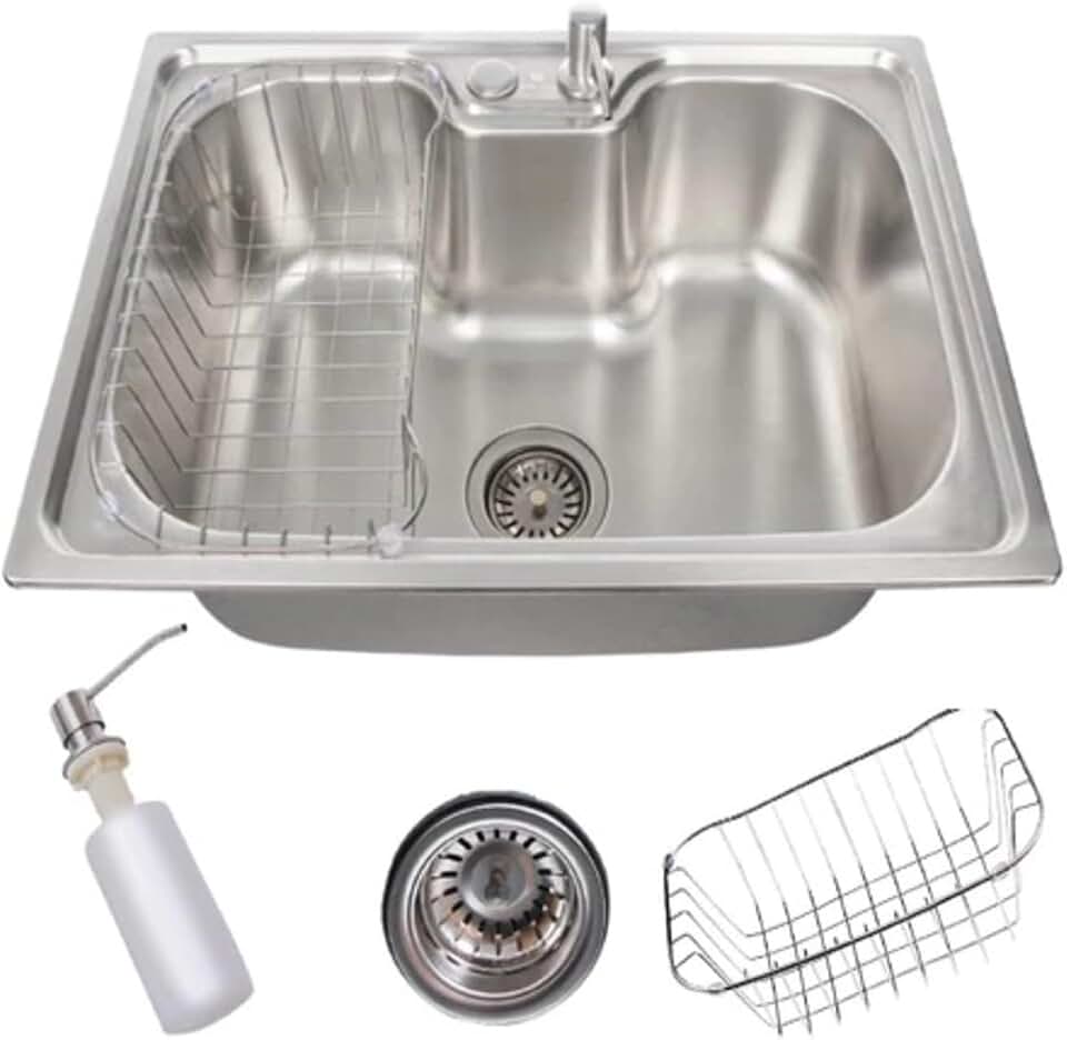 Cuba Pia Cozinha Gourmet Aço Inox 50x40 Zentra Imports C/Acessórios