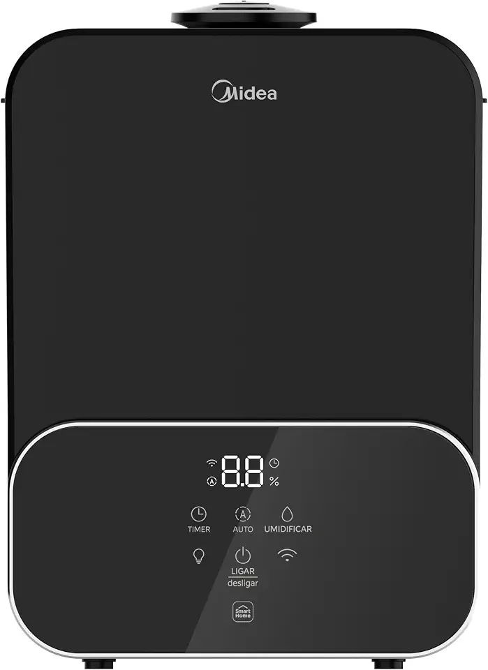 Umidificador Master Connect 6L Midea Bivolt-Difusor de aromas, três opções luzes, desligamento automático,wifi integrado e comando de voz, conectado com o Ar condicionado Midea AI Ecomaster