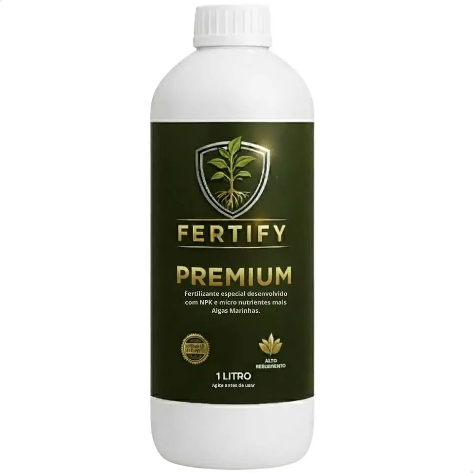 Fertify Premium Adubo Fertilizante Líquido NPK 10-10-10 com Micronutrientes e Algas Marinhas, 1 Litro, para Pastagens, Frutas, Hortas e Jardins, Nutrição Completa e Desenvolvimento de Raízes