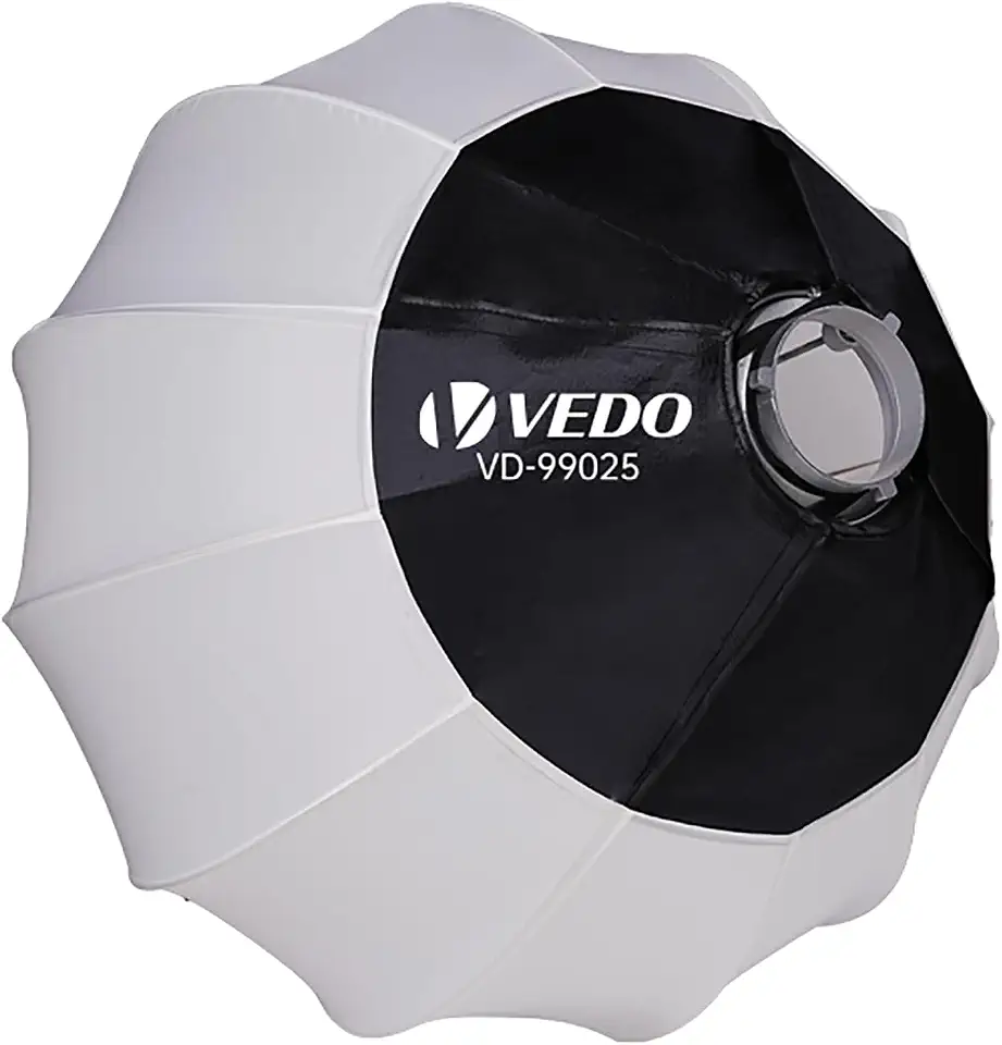 VEDO Softbox Lantern Softbox 65cm, Softbox com Encaixe Bowens, com sistema de liberação rápida e difusão de luz de 360°,fabricado em liga de nylon leve