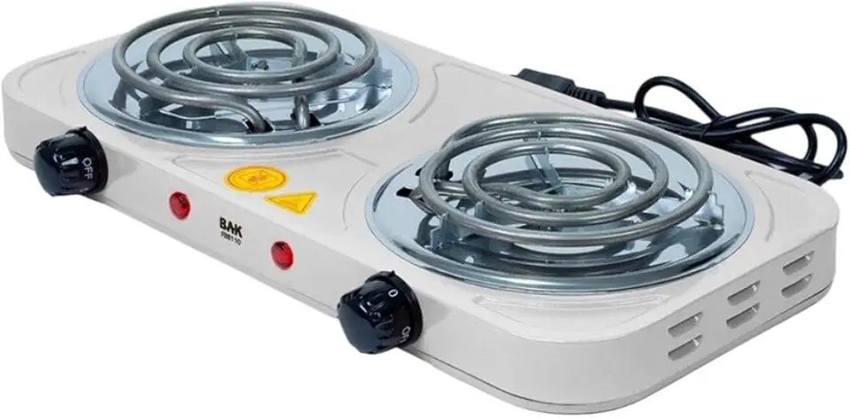 Fogareiro Elétrico 2 Bocas BAK 127v 2000w (Branco)