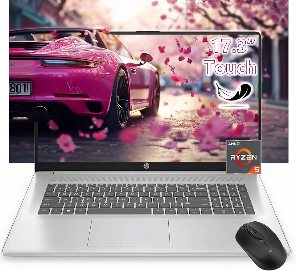 HP Tela sensível ao toque para laptop de 17 polegadas - AMD Ryzen 5 7430U Beat i7-1355U -64GB RAM -SSD de 2TB -Windows 11 - Chave Copilot AI -Laptop Portatil Computadora 2025 - Business School College