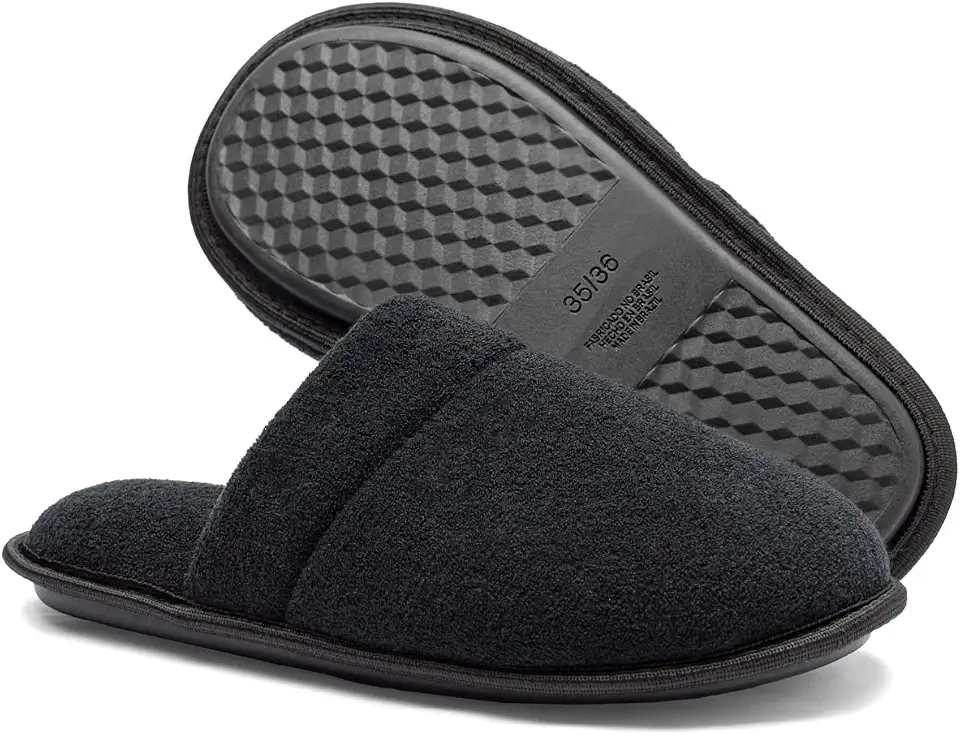 Pantufa Chinelo Tradicional Sola Antiderrapante Super Quentinha Feminino Rosa Unissex Adultos Conforto Facilidade de Uso