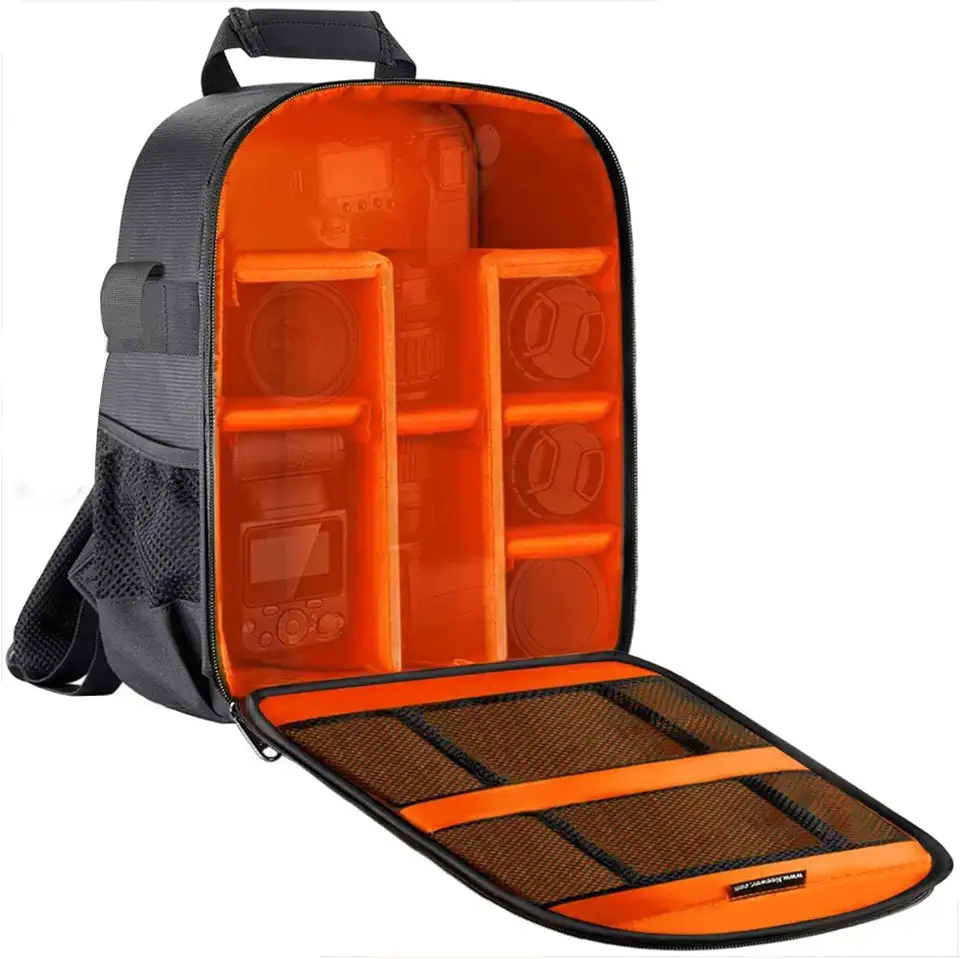 FINYQBET Mochila para Câmera Fotográfica, Resistente à Água, Design Compacto e Multifuncional, Bolsa Camera Ideal para Fotógrafos Profissionais e Amadores, Viagens e Uso Diário