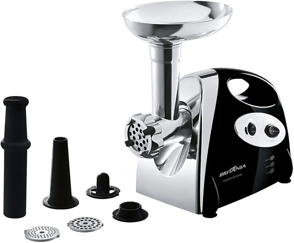 Moedor de carne, 350W, Preto, 110v, Britânia