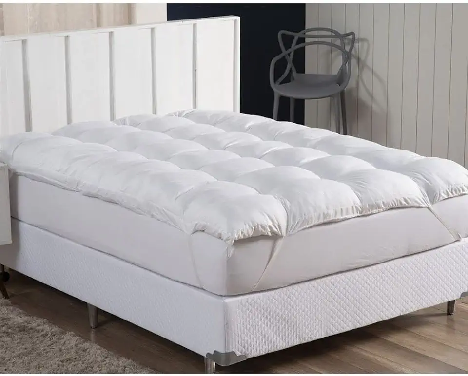 Pillow Top Casal 100% Fibra Siliconada 138x188cm - Tecido Percal Algodão - Muito mais Conforto