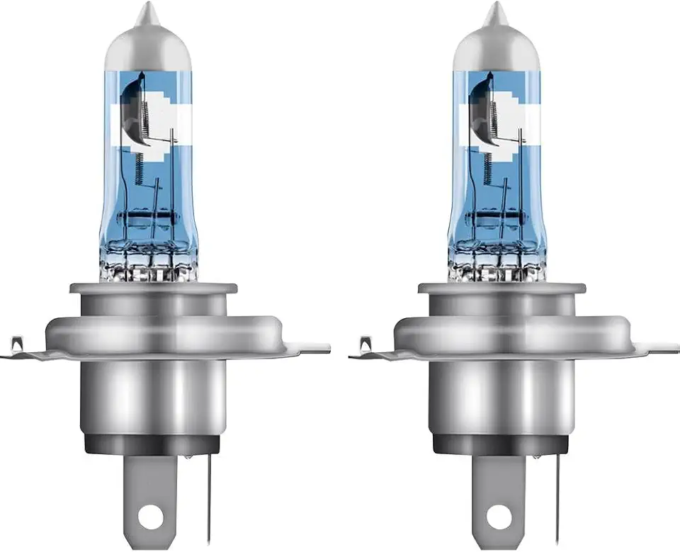 OSRAM NIGHT BREAKER LASER H4, +Lâmpada de farol de halogêneo 150% mais brilhante, 64193NL-HCB, 12V, caixa dobrável suspensa (2 lâmpadas) (branca/amarela)