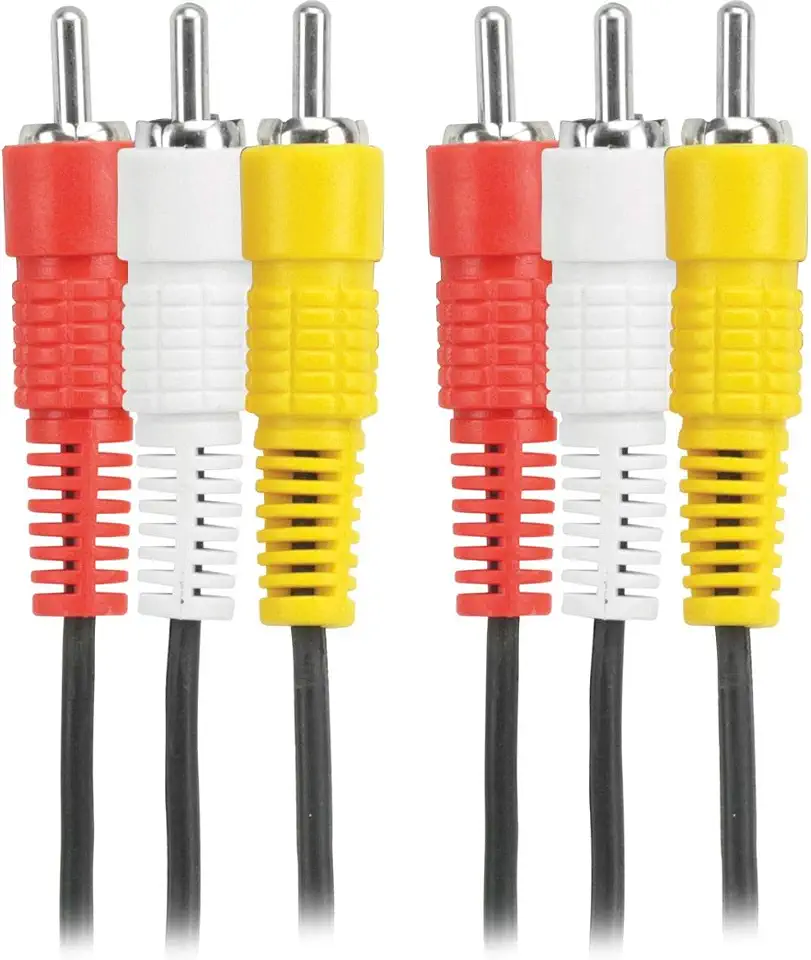 PIX Cabo RCA Níquel - 3 + 3 RCA - 1.8M - Primeira Linha