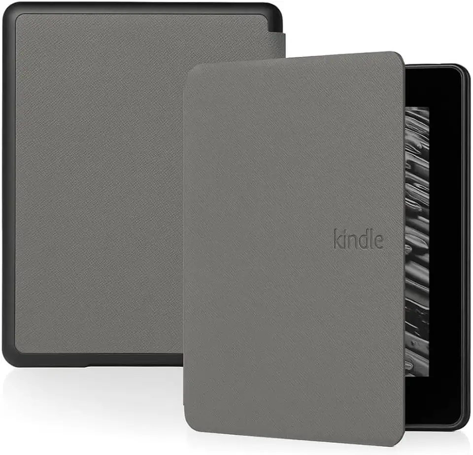 Capa Para Kindle 11ª Geração 2024 e 2022 (C2V2L3 e RS23CV) - Rígida - Sistema de Hibernação - Fechamento Magnético (Cinza)