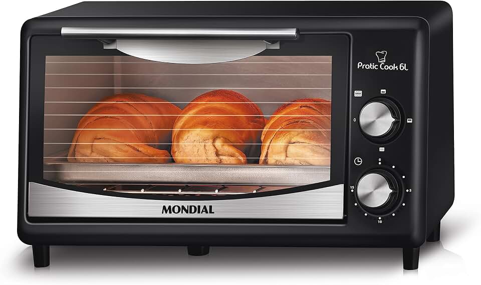 MONDIAL Forno Pratic Cook 6L, Preto, 650W, 110V - FR-09