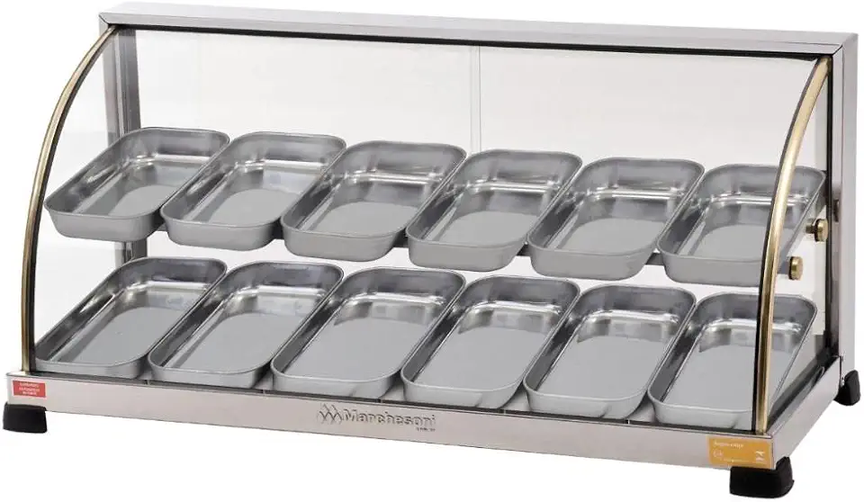 Estufa Curva Dupla, 12 Bandejas, 220v, Marchesoni, Ouro Ef.2.222, Inox