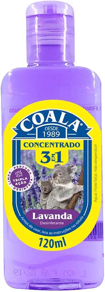 Desinfetante Concentrado 3 em 1 120ml Coala Lavanda
