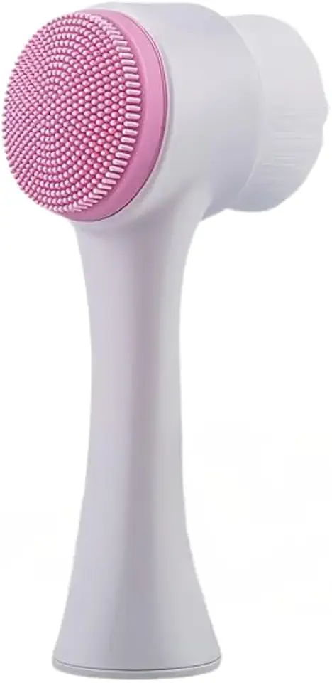 Escova De Limpeza Facial 2 em 1 Massageador de Silicone Esponja Para SkinCare Adequada para Uso Diário com Limpeza Profunda