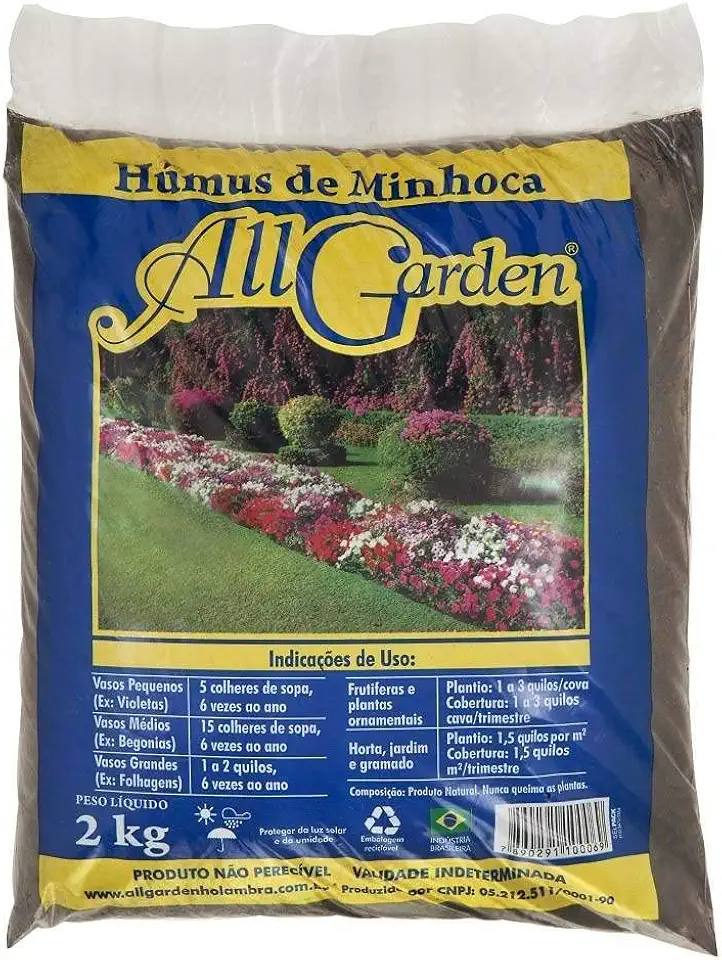 Adubo All Garden Humus de Minhoca 2kg