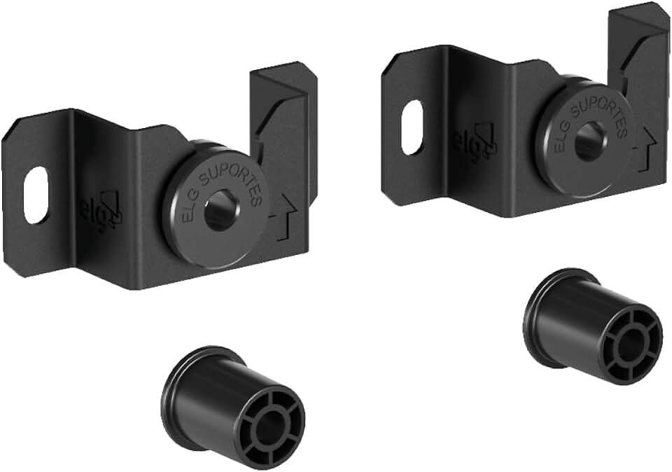 Suporte Fixo Universal de Parede, Capacidade até 100 kg Padrão VESA 75x75 a 800x400mm, TVs 14" a 100", Preto, UNI100, ELG