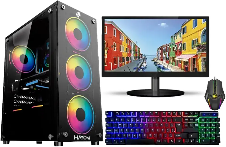 PC GAMER AMD RYZEN 5 5600GT - 16GB DDR4 - SSD 240GB - RADEON VEGA 7 - MONITOR 19'' - KIT GAMER RGB