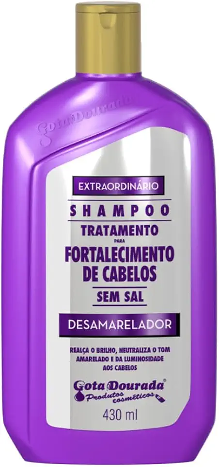 Shampoo Gota Desamarelador Matizador 430ml para Cabelos Danificados