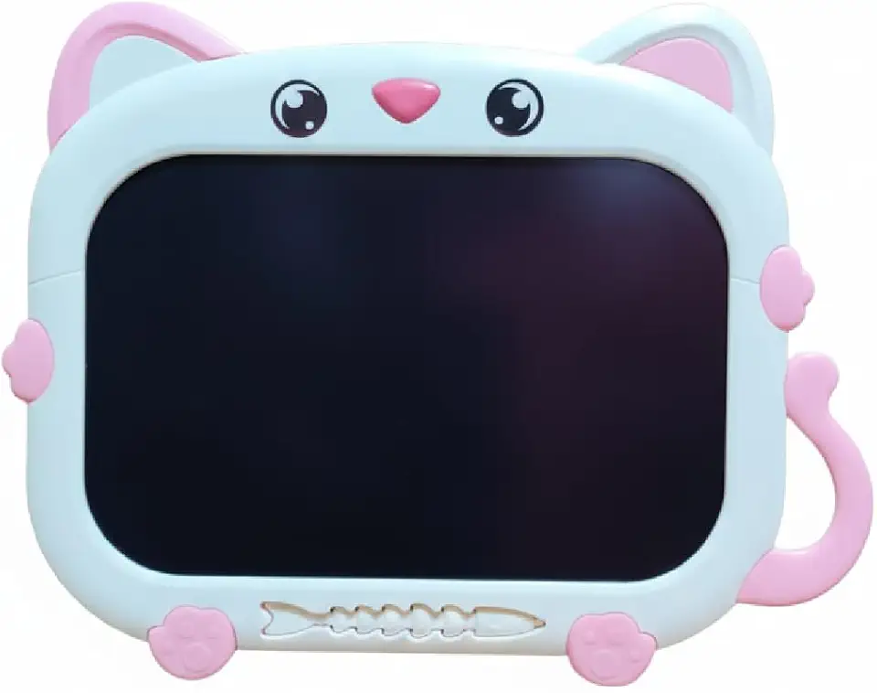Lousa Mágica Tablet Infantil Gatinho Tela Colorida Educativa LCD 10" Desenho e Escrita Premium