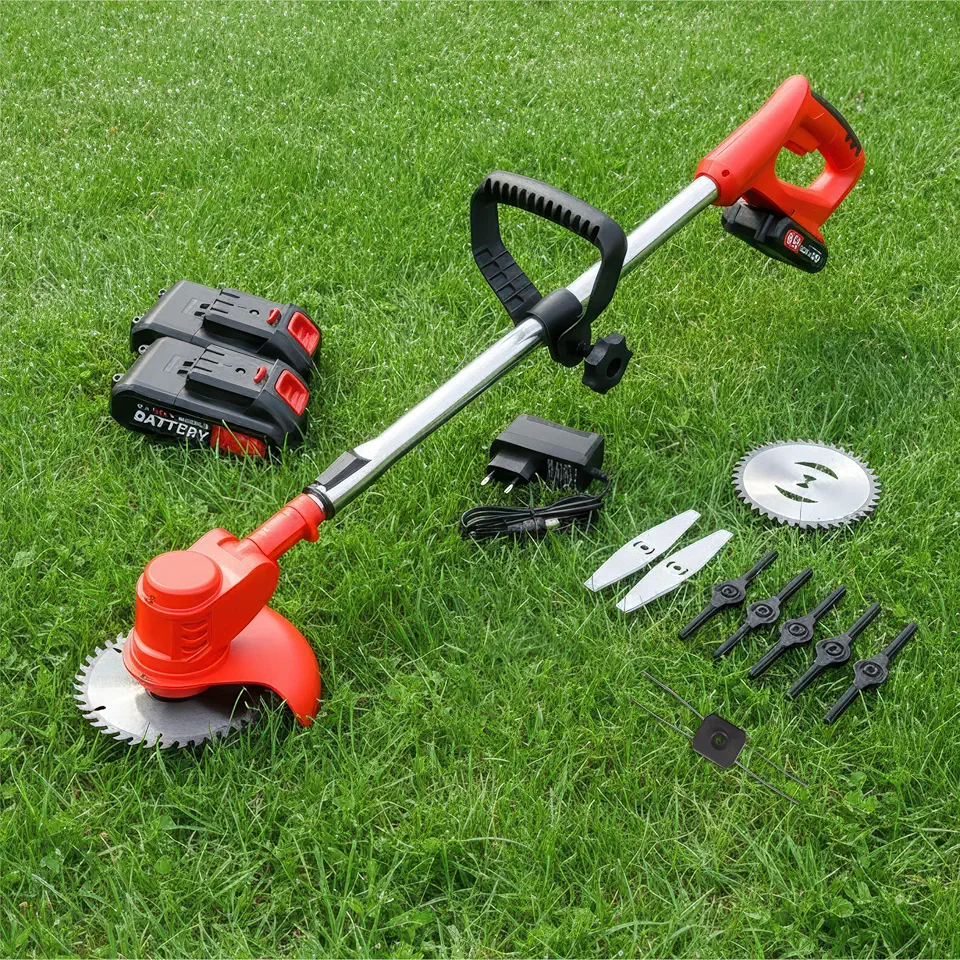 Cortador de Grama Elétrico Sem Fio Roçadeira Aparador 48v 2 Baterias 2000mAh