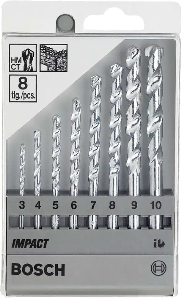 Bosch Jogo Brocas para alvenaria CYL-1 Ø3-4-5-6-7-8-9-10 mm
