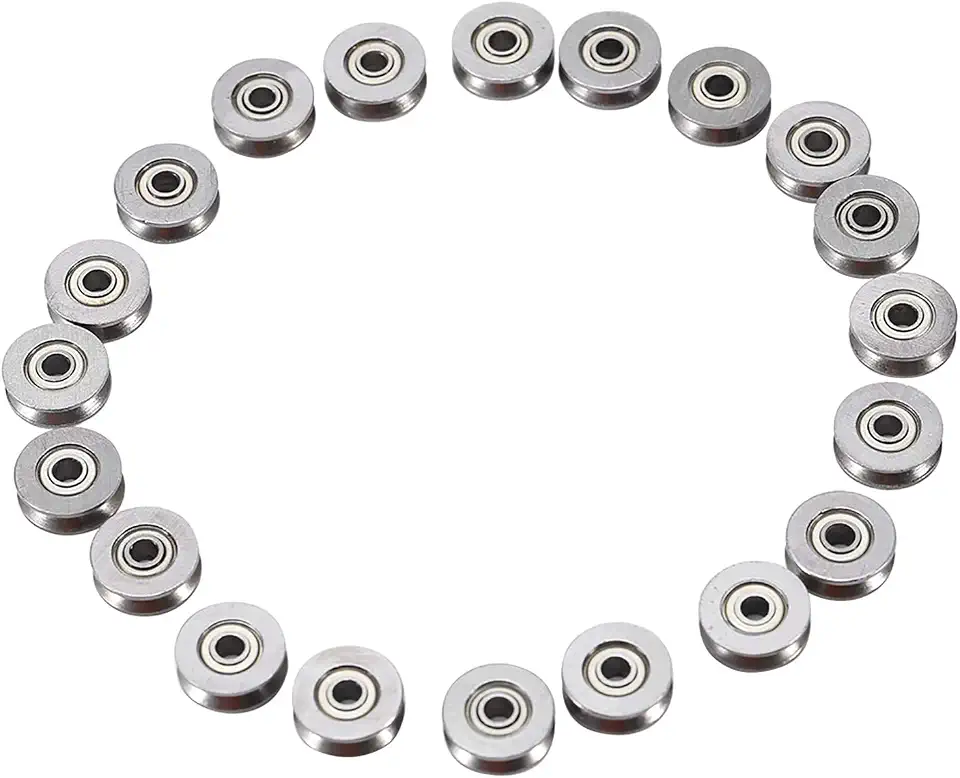 SUNGOOYUE Roda de Rolamento Com Ranhura Em V de Aço Carbono V623ZZ 20 Unidades Com Blindagem Dupla 3 Mm ID 12 Mm OD para Carrinho de Tirolesa, Sistemas de Trilhos de Movimento Linear e Projetos DIY