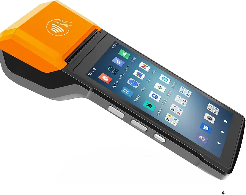 Sua máquina de cartão portátil com taxas justas e aceita todas as bandeiras com Impressora Aceita Pix Cartão QR Code e Criptomoedas 3G Wi-Fi e Bobina Inclusa Pessoa Física e Jurídica