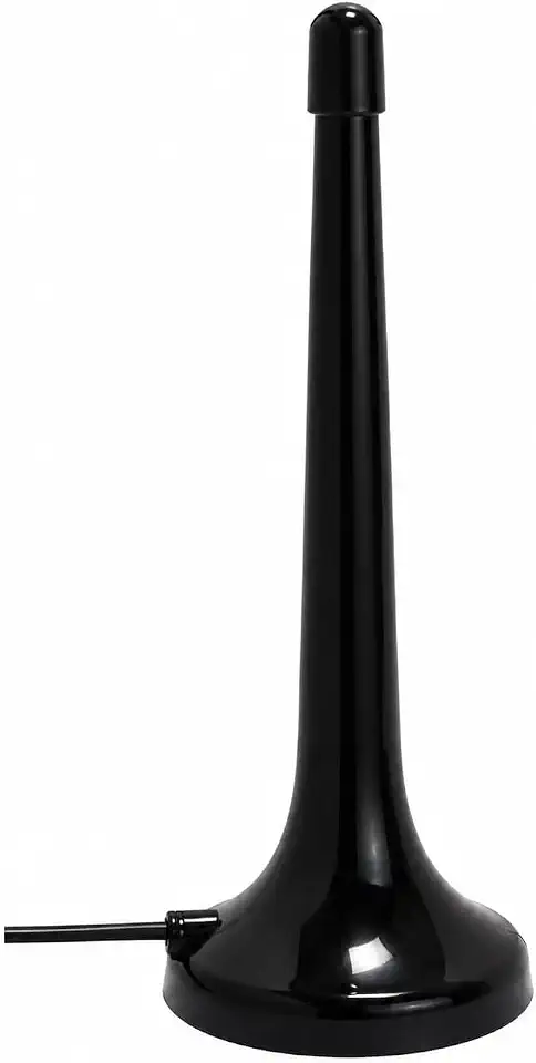 Antena Digital Interna e Externa de Alta Captação, Cabo Longo 5 Metros, Base Magnética Imã, Haste Extensível Ajustável, Compatível com Smart TV 4K HDTV UHF